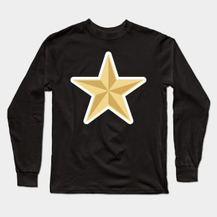 Gold Star Sticker design vector illustration. Star icon design concept. Success award or ranking award star sticker vector design. Long Sleeve T-Shirt
